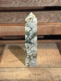 Collector Moss Agate Druzy Tower – 2.5lb Statement Piece