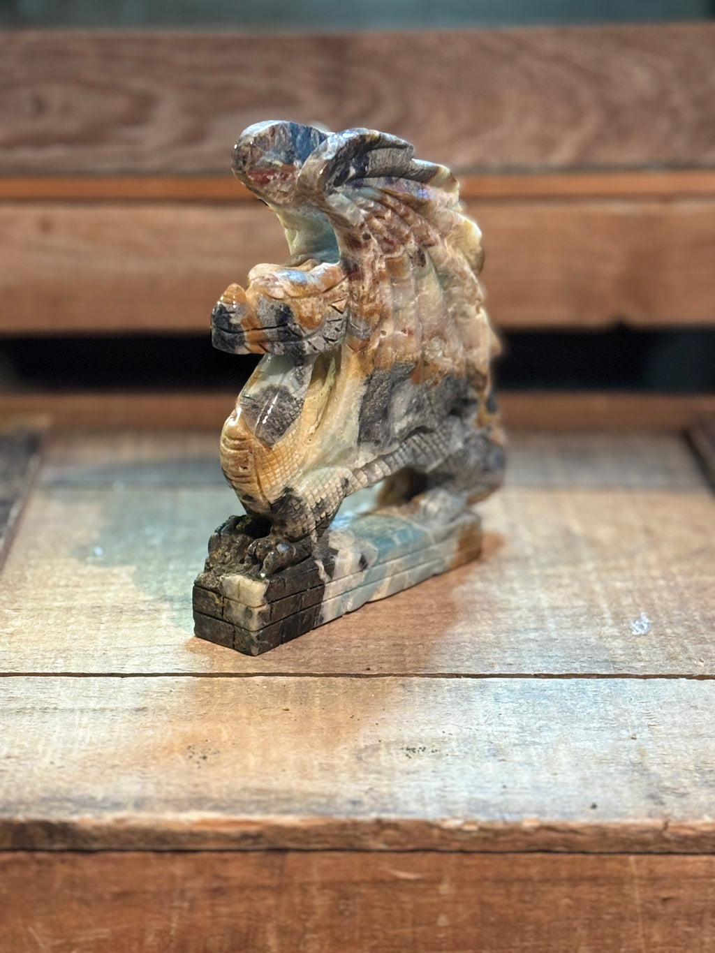Druzy Dragon Guardian Carving – 2 lb 9 oz