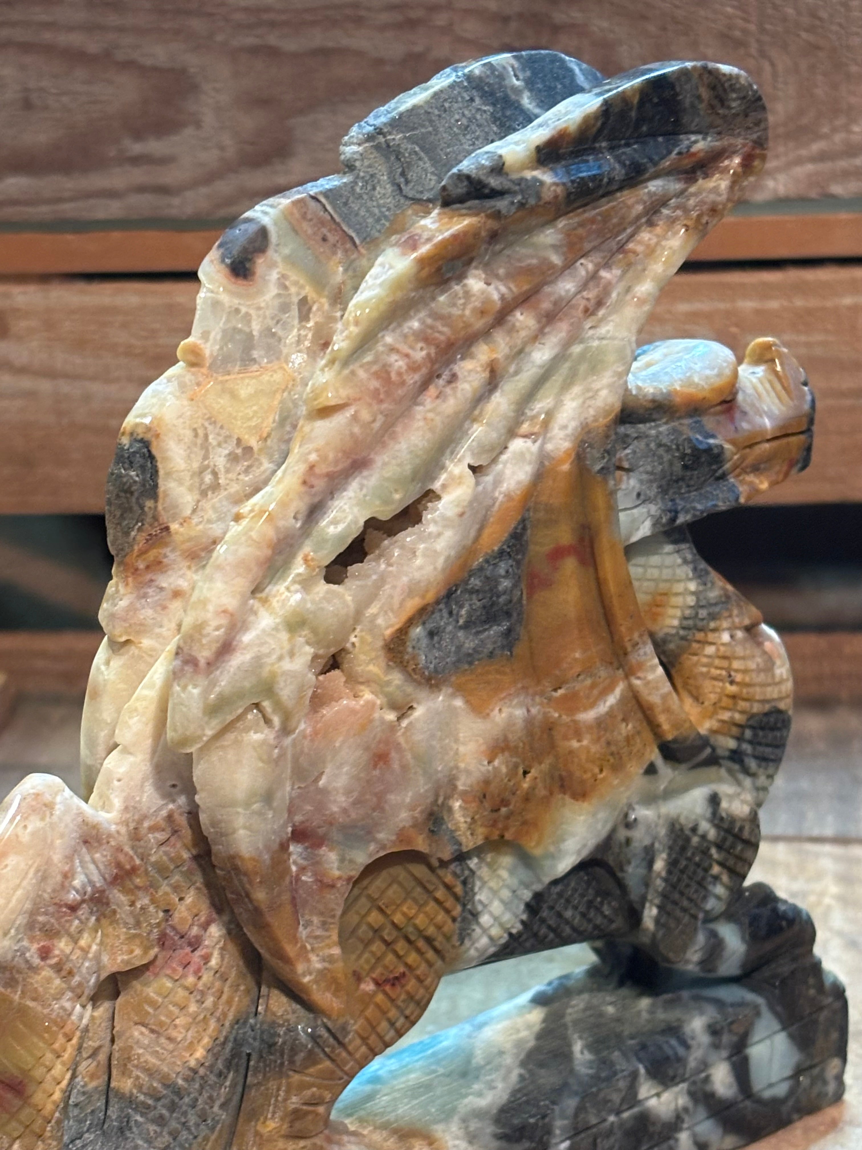 Druzy Dragon Guardian Carving – 2 lb 9 oz