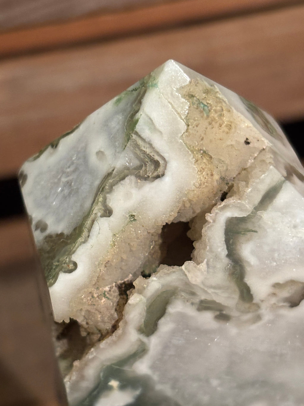 Collector Moss Agate Druzy Tower – 2.5lb Statement Piece