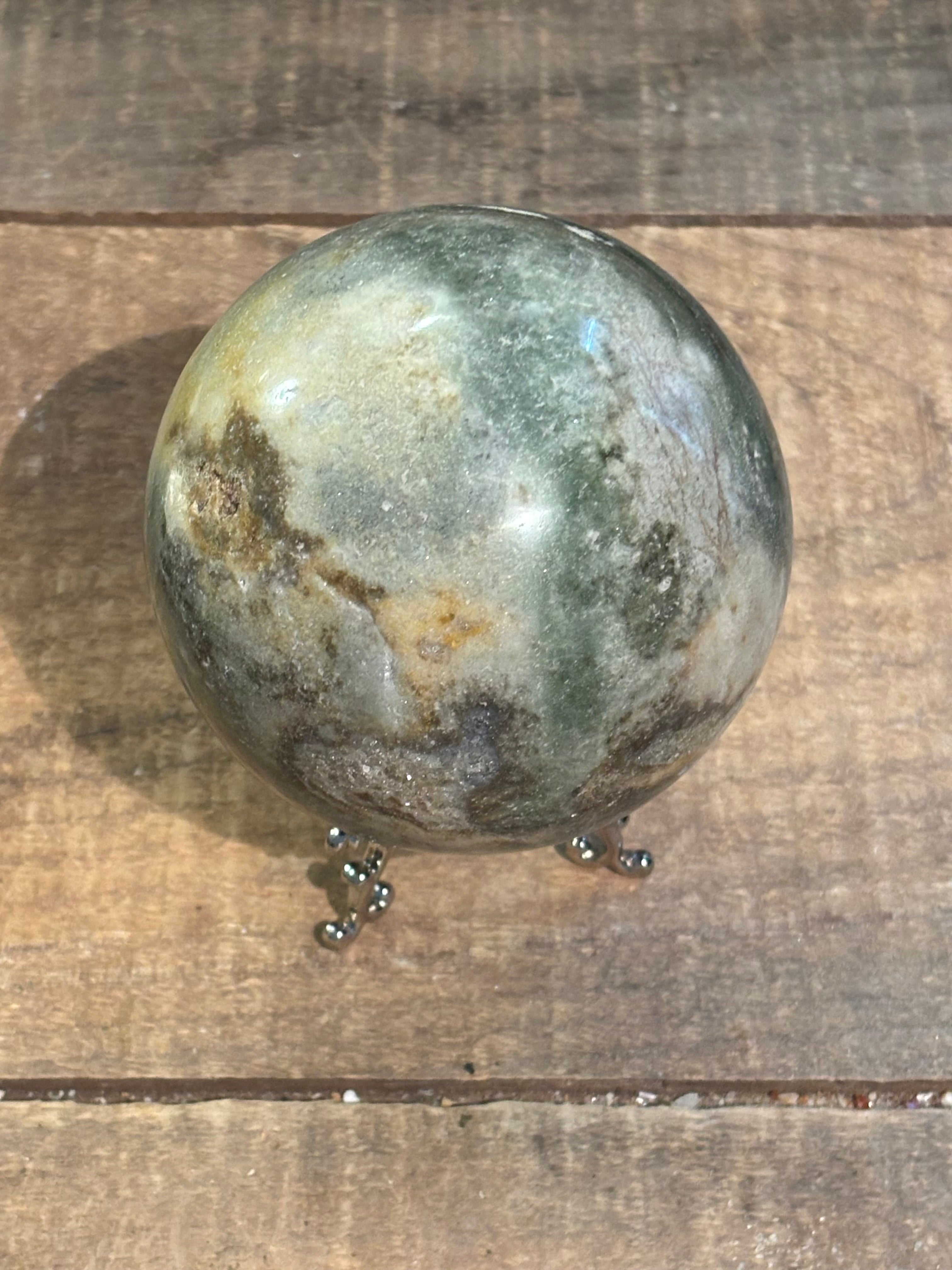 Collector Moss Agate Sphere - 88mm