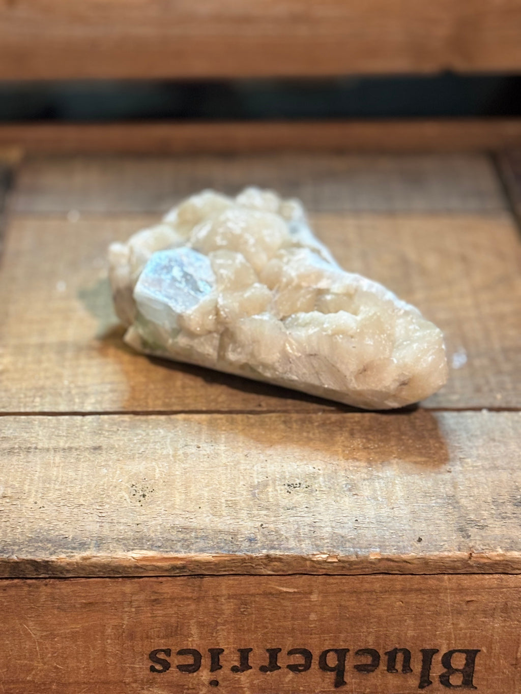 Celestial Blue Apophyllite & Peach Stilbite Cluster – 2.7 lb Natural Mineral Specimen