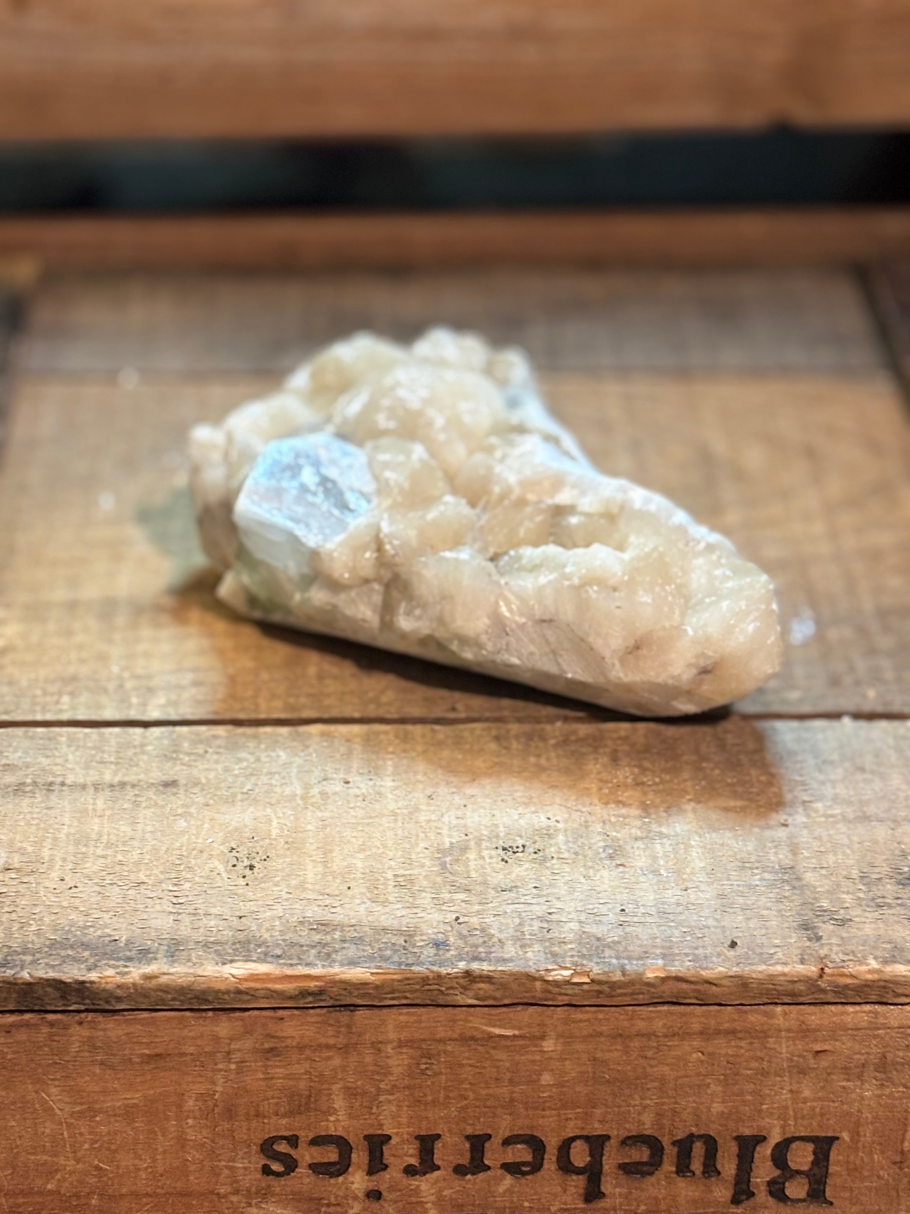 Celestial Blue Apophyllite & Peach Stilbite Cluster – 2.7 lb Natural Mineral Specimen
