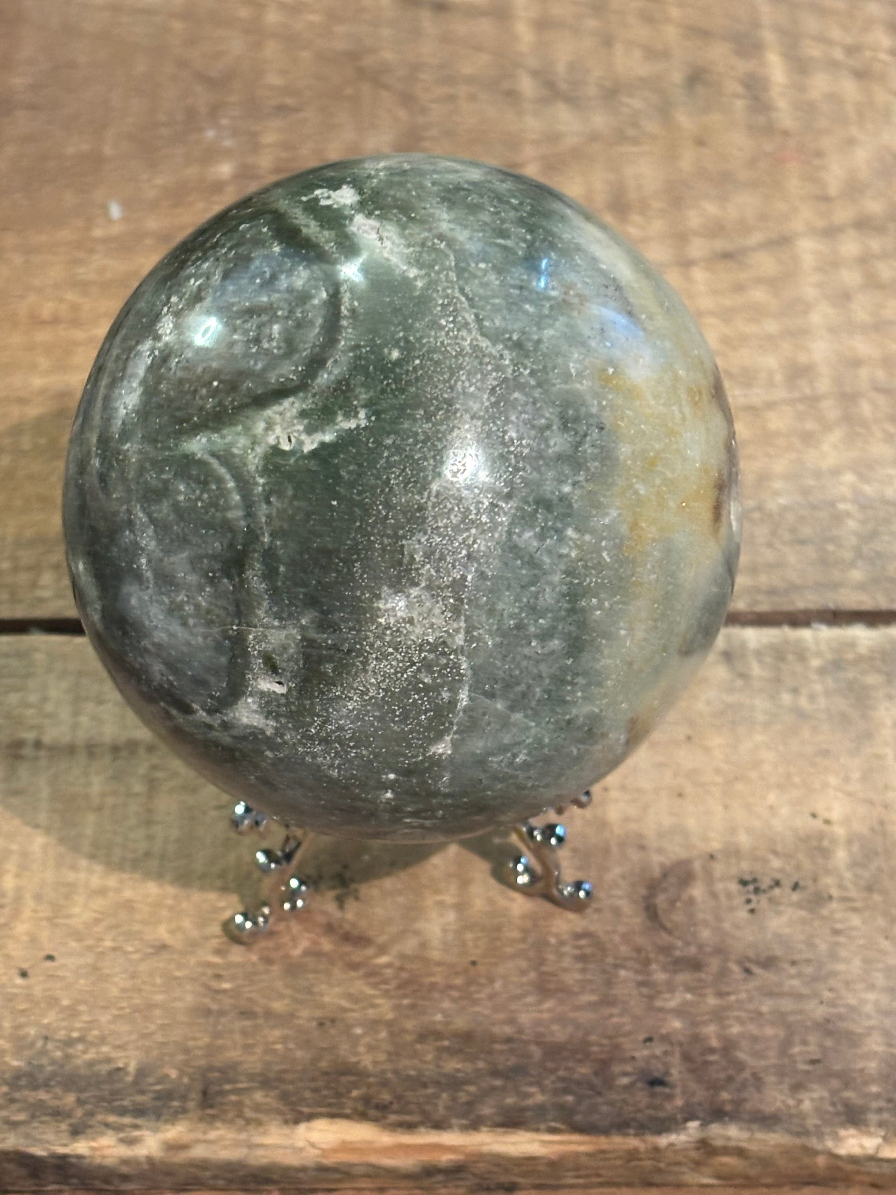 Collector Moss Agate Sphere - 88mm