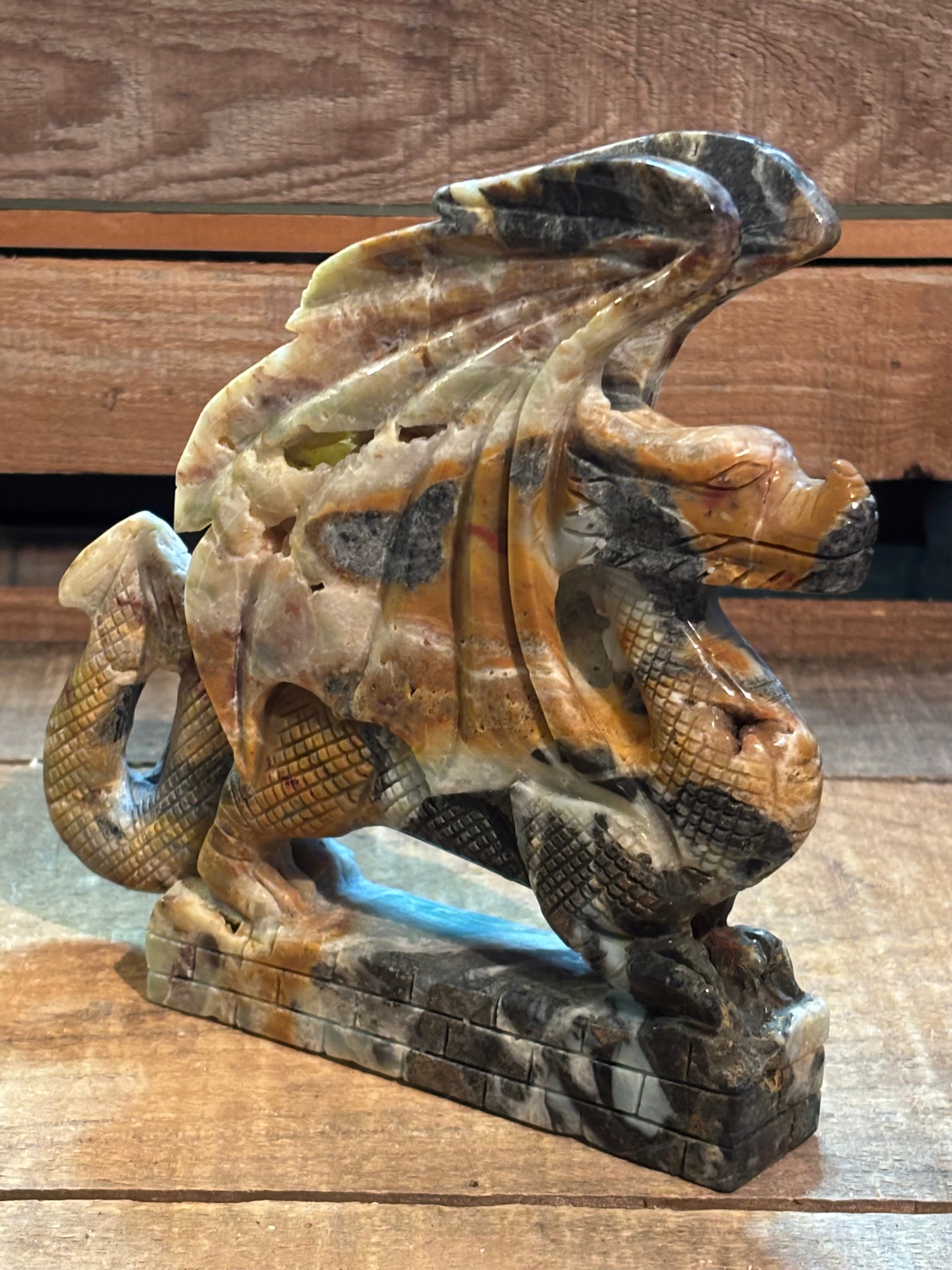 Druzy Dragon Guardian Carving – 2 lb 9 oz
