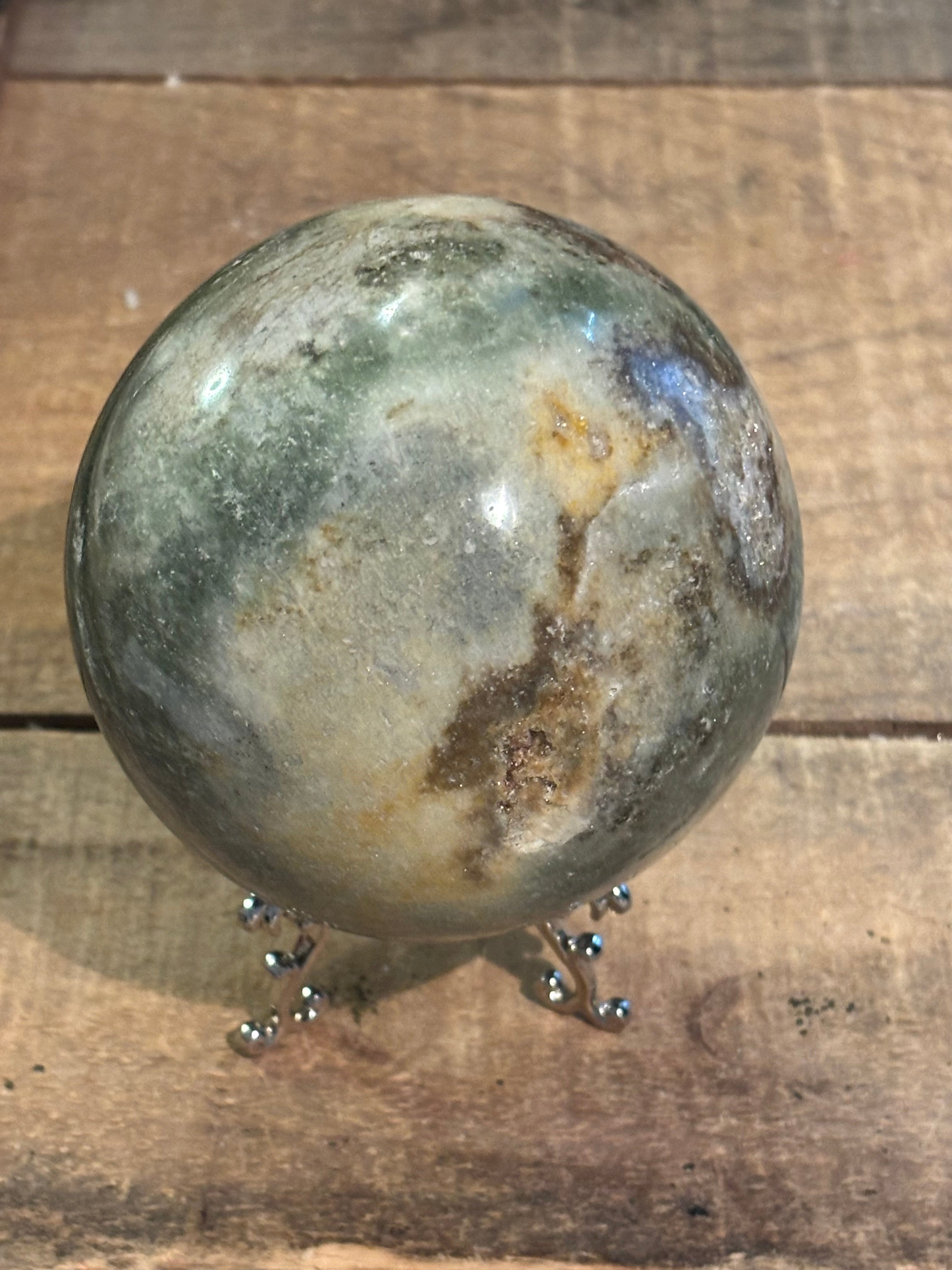 Collector Moss Agate Sphere - 88mm