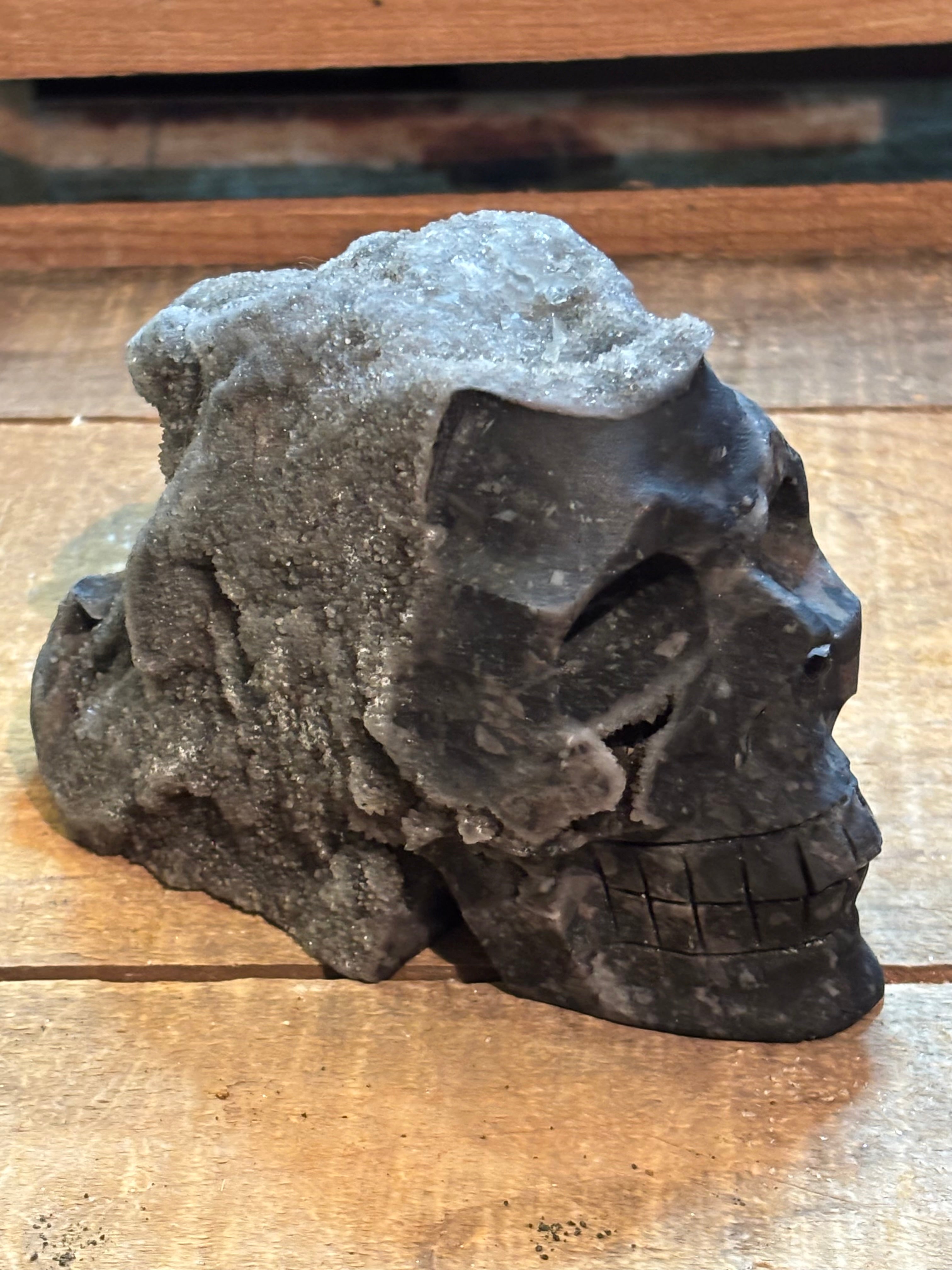 Collector Druzy Crystal Skull – 3.4 lbs