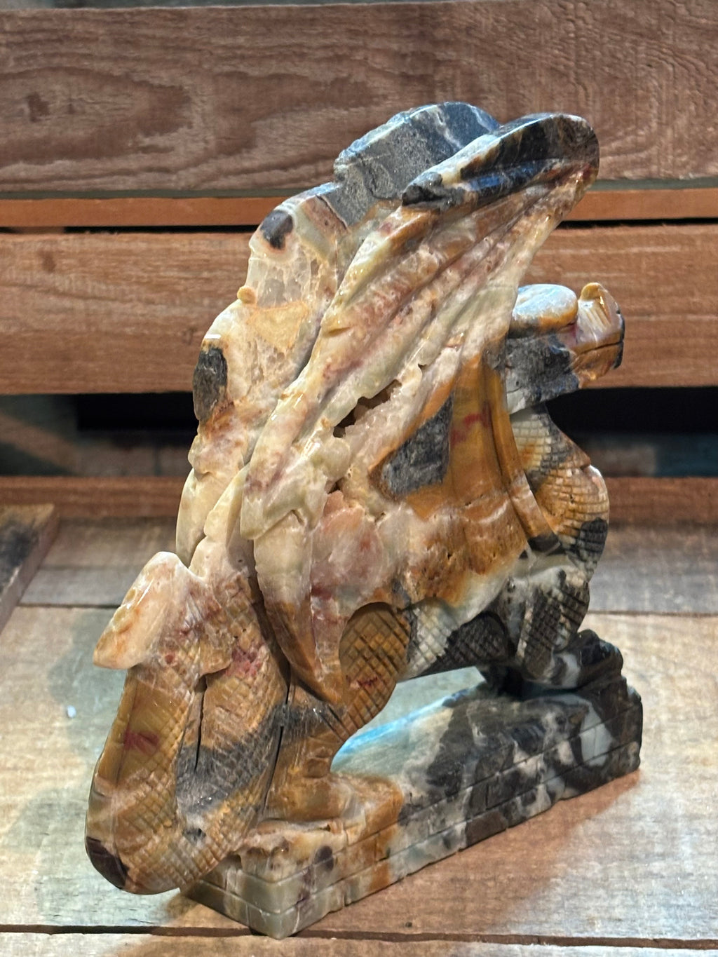 Druzy Dragon Guardian Carving – 2 lb 9 oz