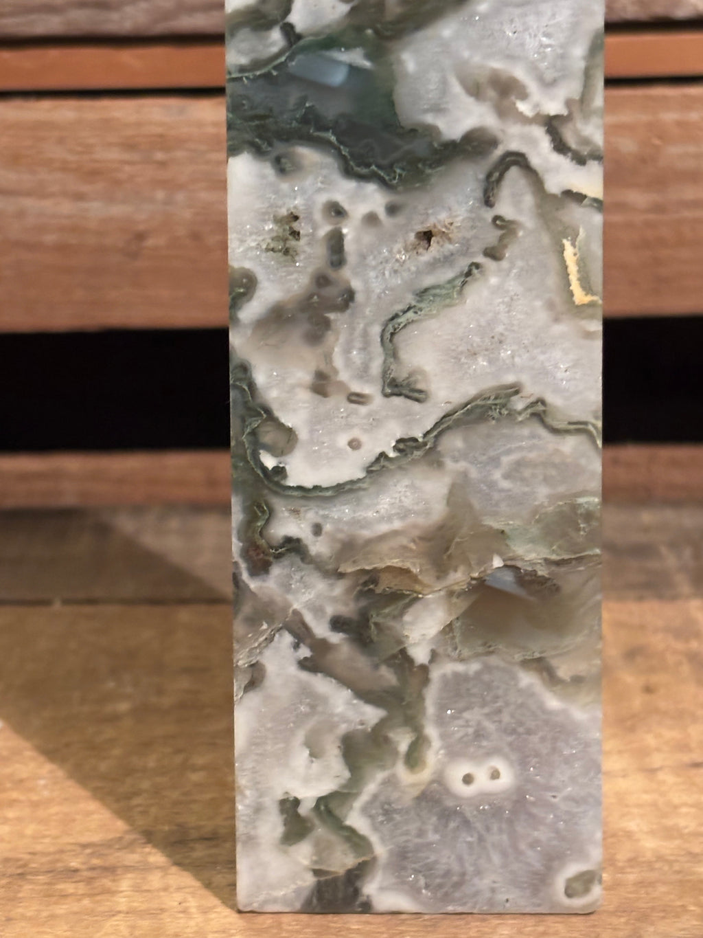 Collector Moss Agate Druzy Tower – 2.5lb Statement Piece