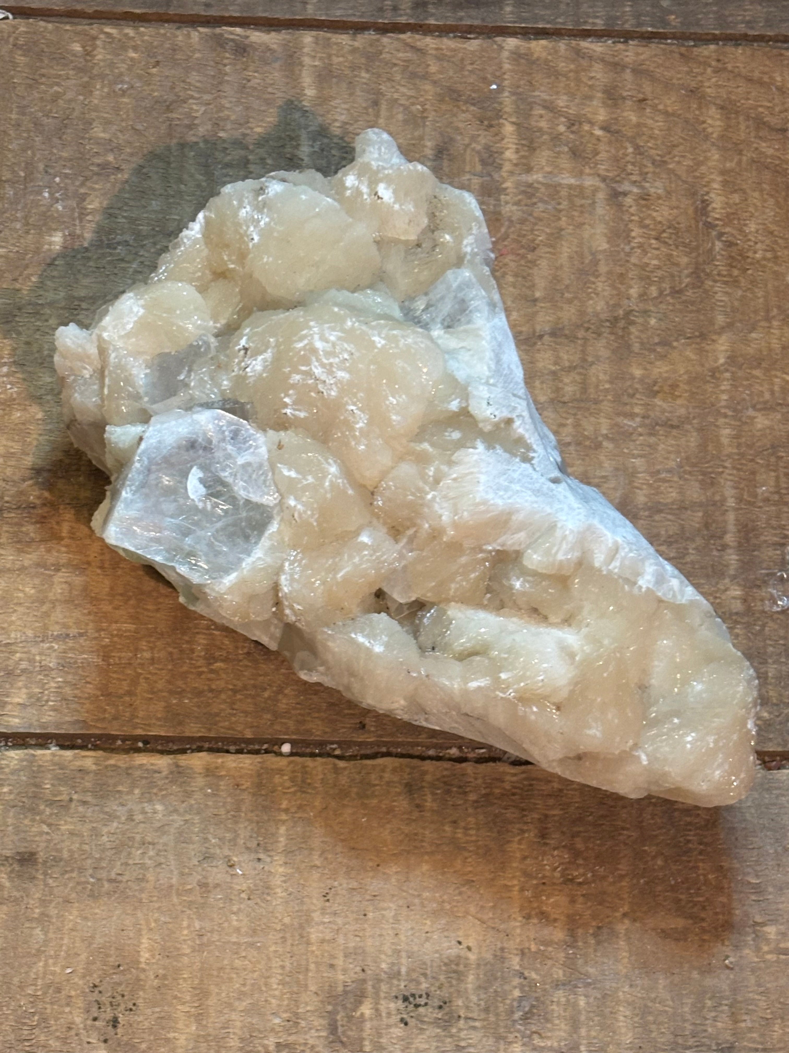 Celestial Blue Apophyllite & Peach Stilbite Cluster – 2.7 lb Natural Mineral Specimen