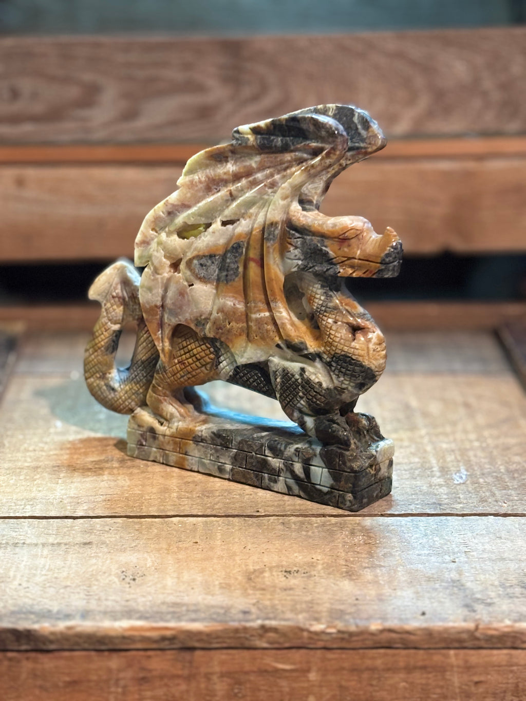 Druzy Dragon Guardian Carving – 2 lb 9 oz