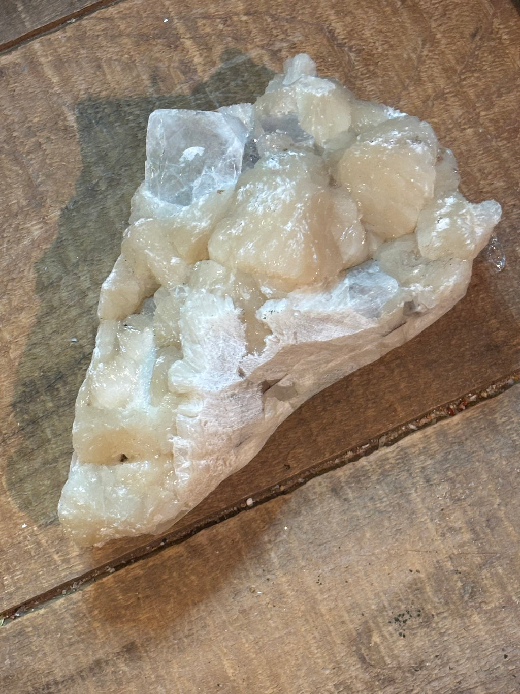 Celestial Blue Apophyllite & Peach Stilbite Cluster – 2.7 lb Natural Mineral Specimen