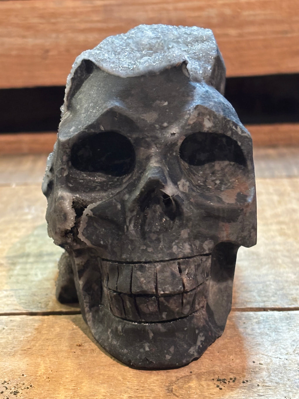 Collector Druzy Crystal Skull – 3.4 lbs
